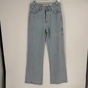 Kancan jeans womens 27 light wash 90's flare denim festival 70s retro hippie